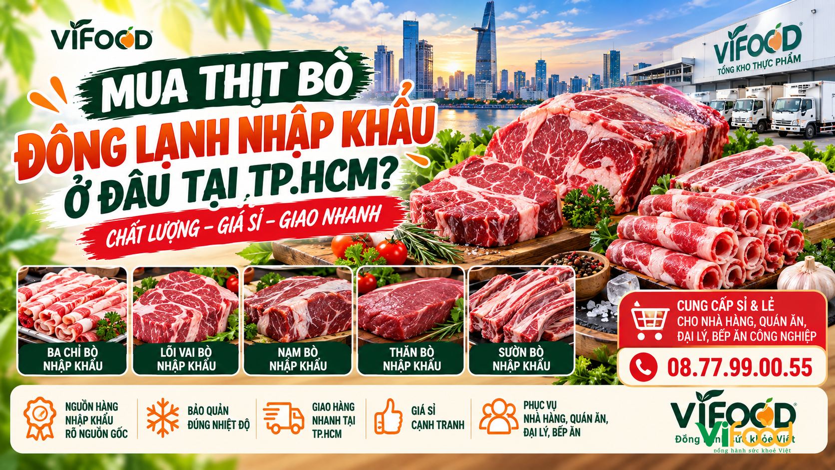 Mua Thịt Bò Đông Lạnh Nhập Khẩu Ở Đâu Tại TP.HCM?