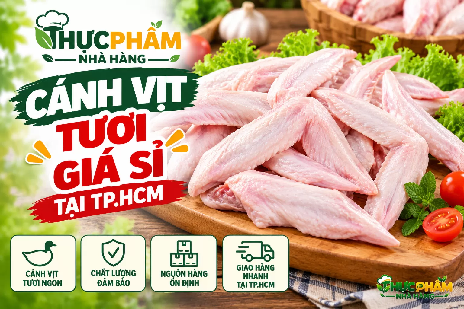 VIFOOD – ĐƠN VỊ CUNG CẤP CÁNH VỊT SỐ LƯỢNG LỚN GIÁ SỈ UY TÍN HÀNG ĐẦU TẠI TP.HCM